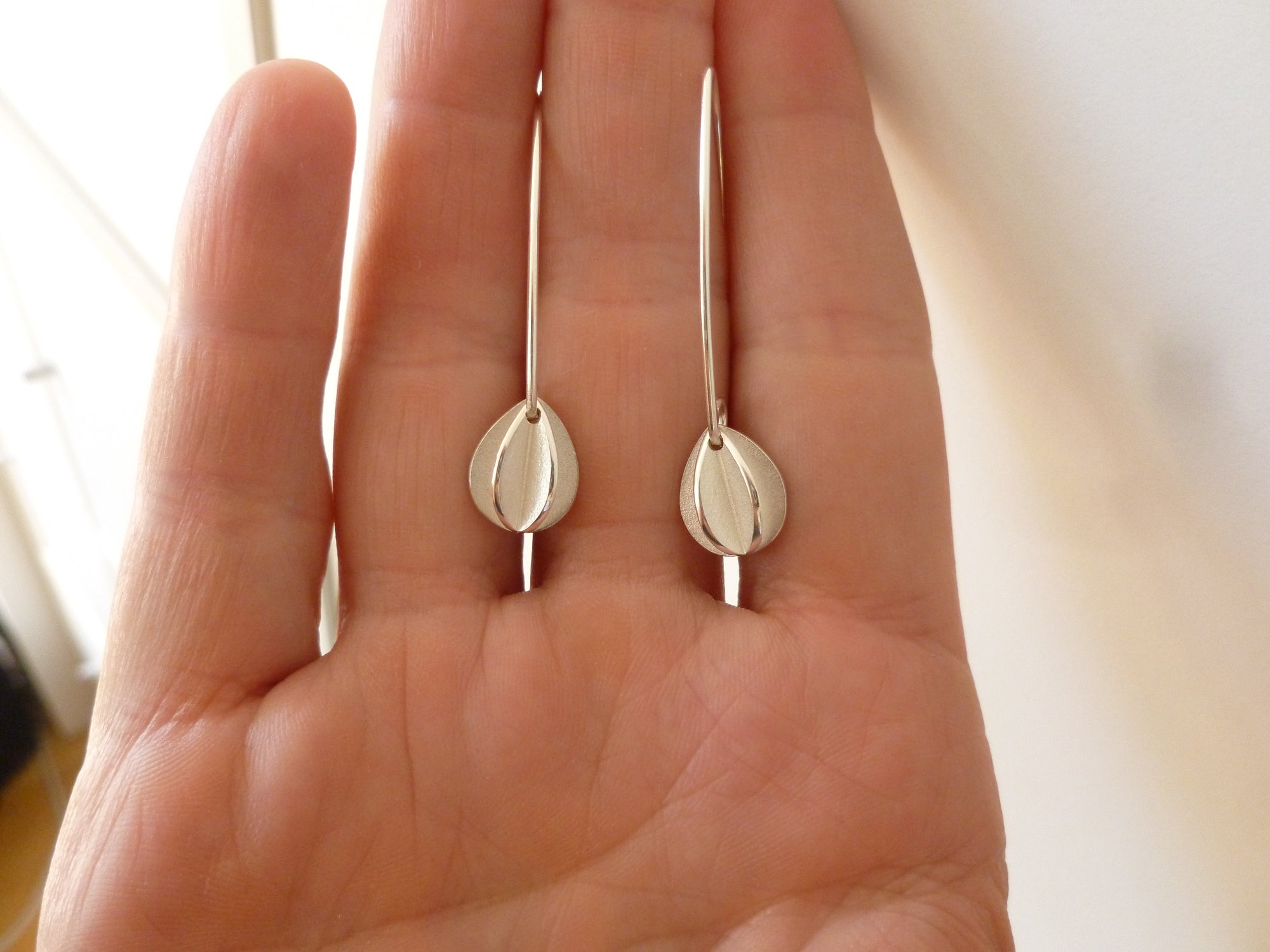 Silver hook earrings - simple and beautiful