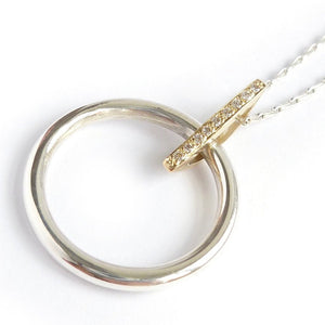 Handmade, unique, modern and contemporary necklace, pendant by Sue Lane, Herefordshire UK.