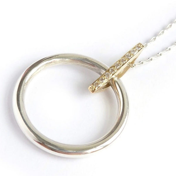 Handmade, unique, modern and contemporary necklace, pendant by Sue Lane, Herefordshire UK.