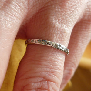 Platinum and diamond engagement wedding or eternity ring contemporary
