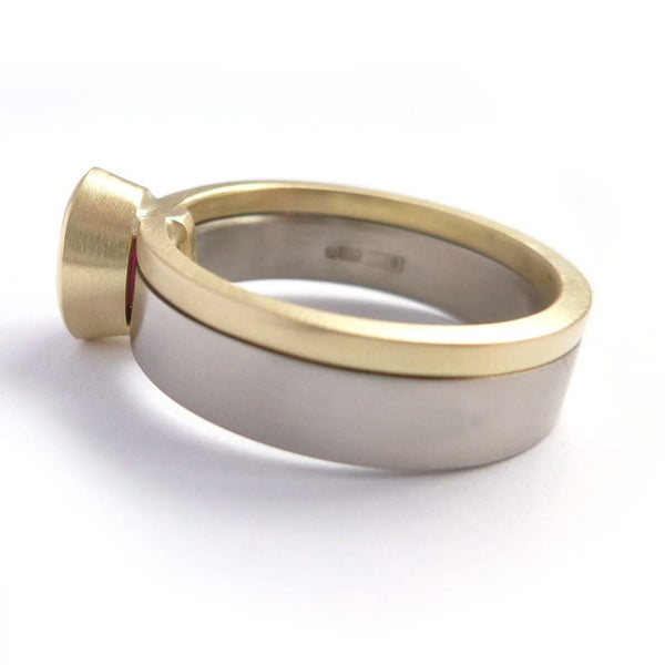 Ruby wedding anniversary ring gold contemporary Sue Lane Herefordshire 