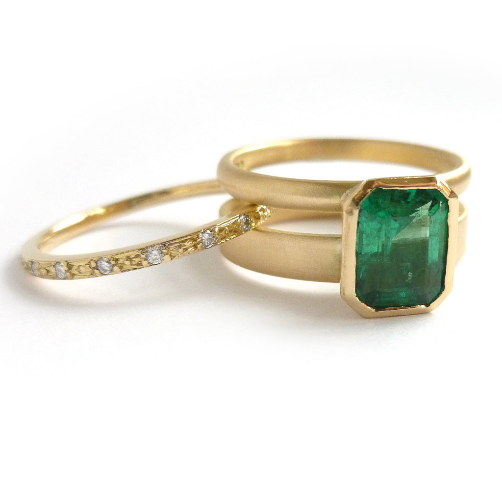 Contemporary simple unique and modern - jewellery ring commission - wedding engagement.