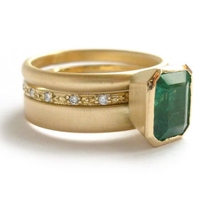 Contemporary simple unique and modern - jewellery ring commission - wedding engagement.