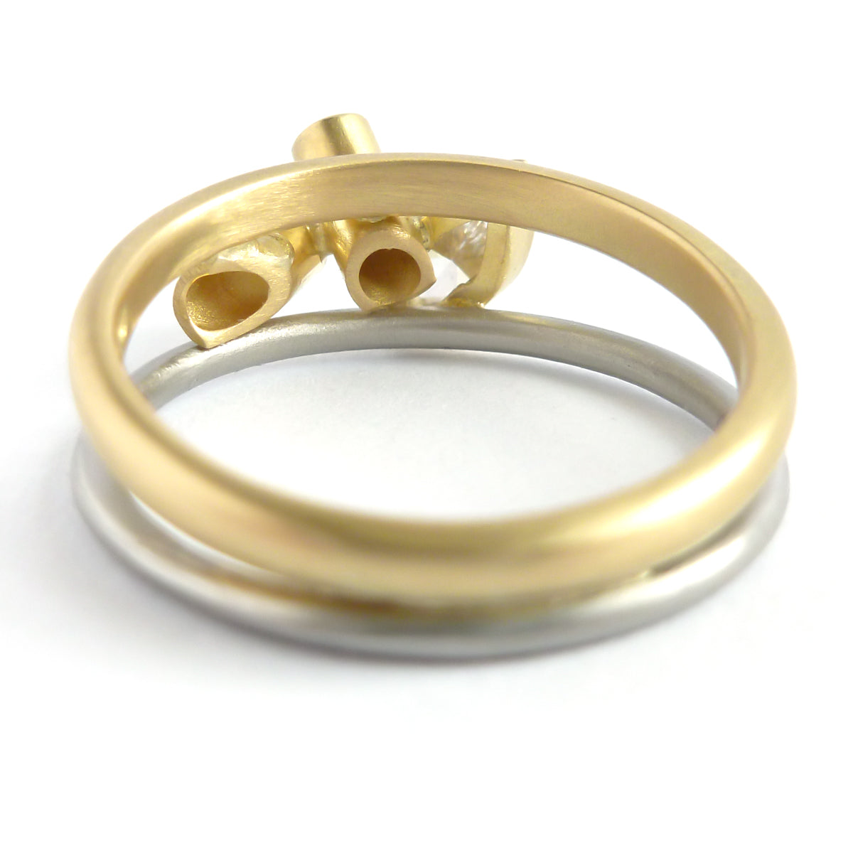 Unique alternative engagement and wedding ring by designer jewellery maker Sue Lane.