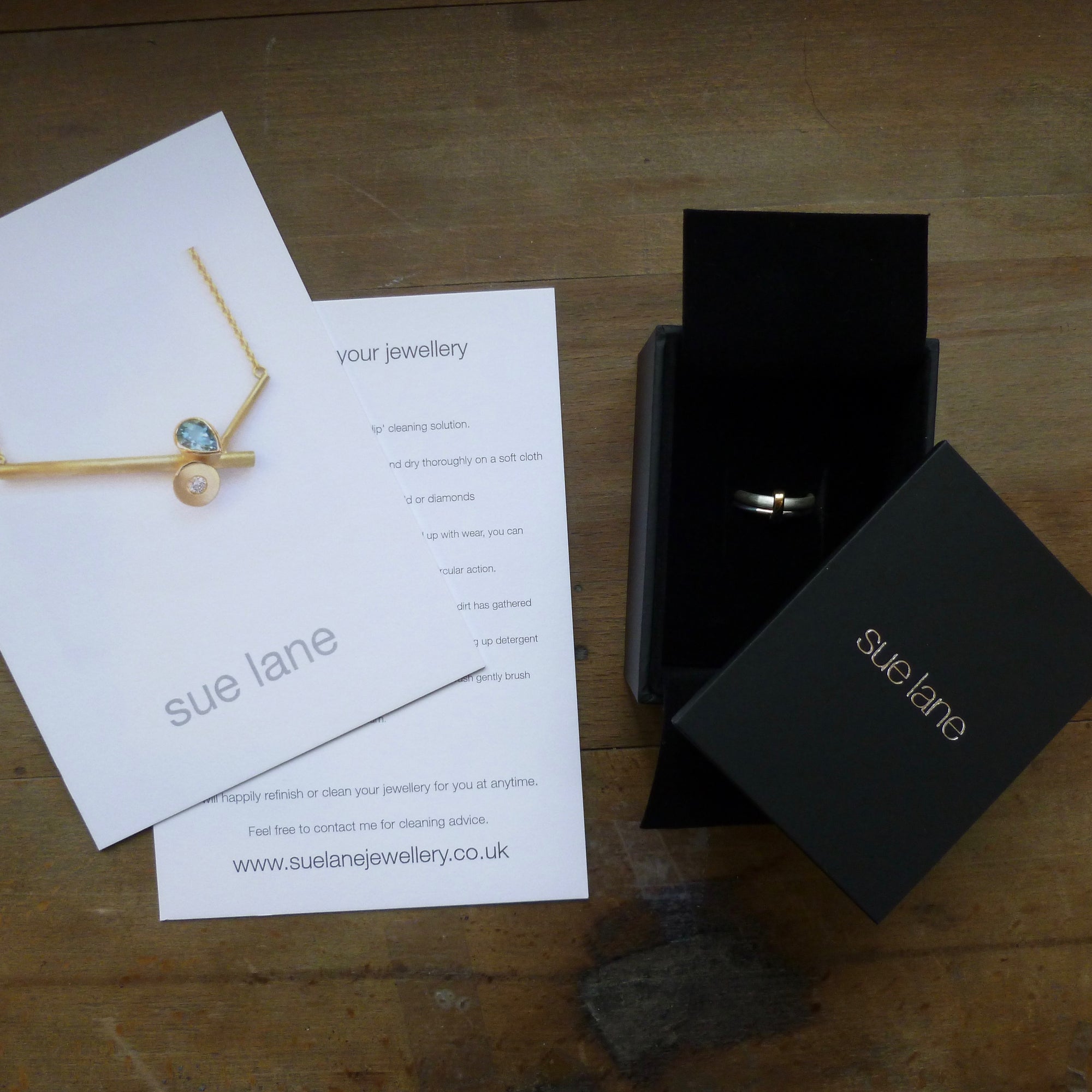 Packaging for unique alternative matt wedding ring for men or women. Contemporary modern bespoke and handmade.