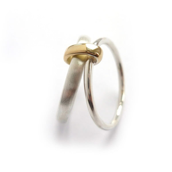 Silver and 18ct gold ring - contemporary, unique and bespoke