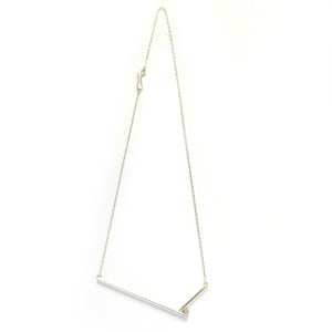 handmade contemporary silver and diamond necklace by Sue Lane 