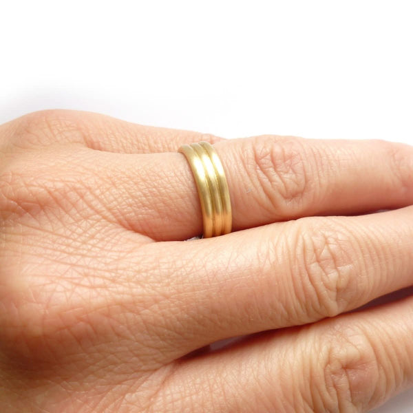 Contemporary unique bespoke handmade and modern wedding ring Herefordshire Hereford