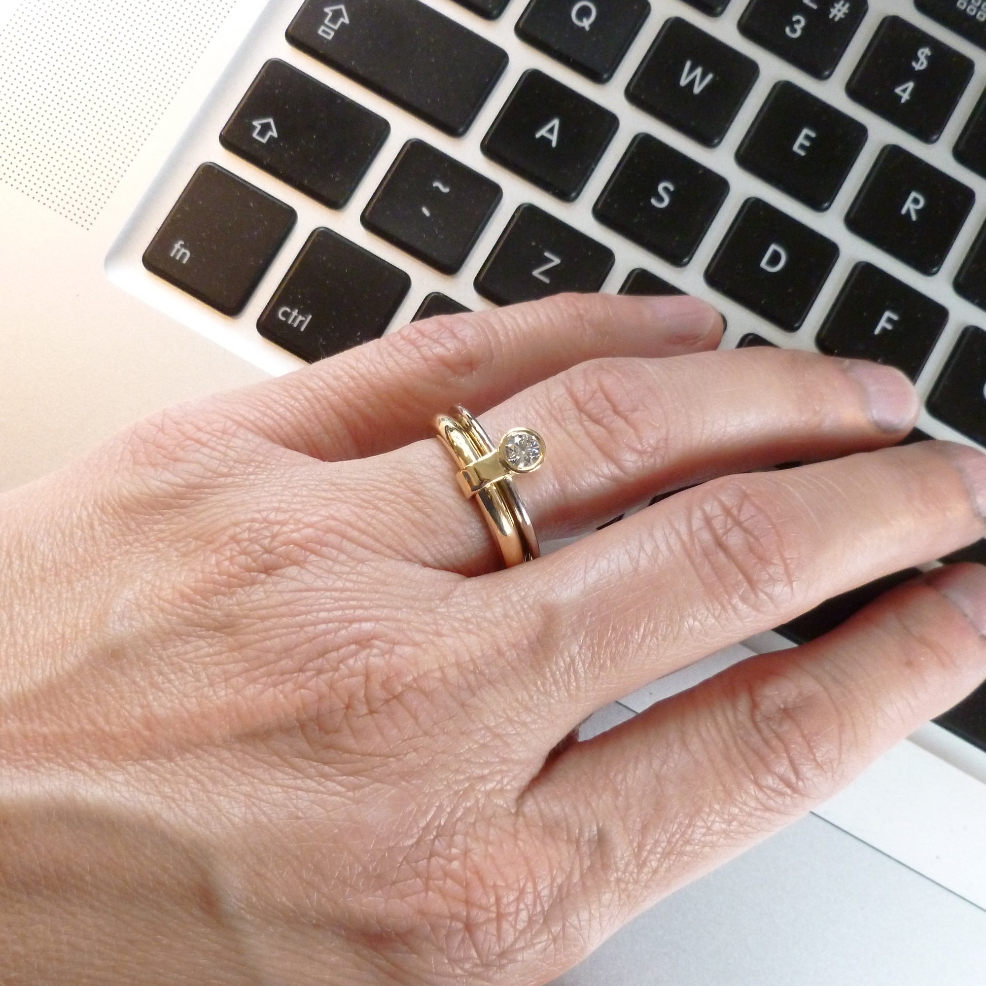 Modern chunky engagement rings deals