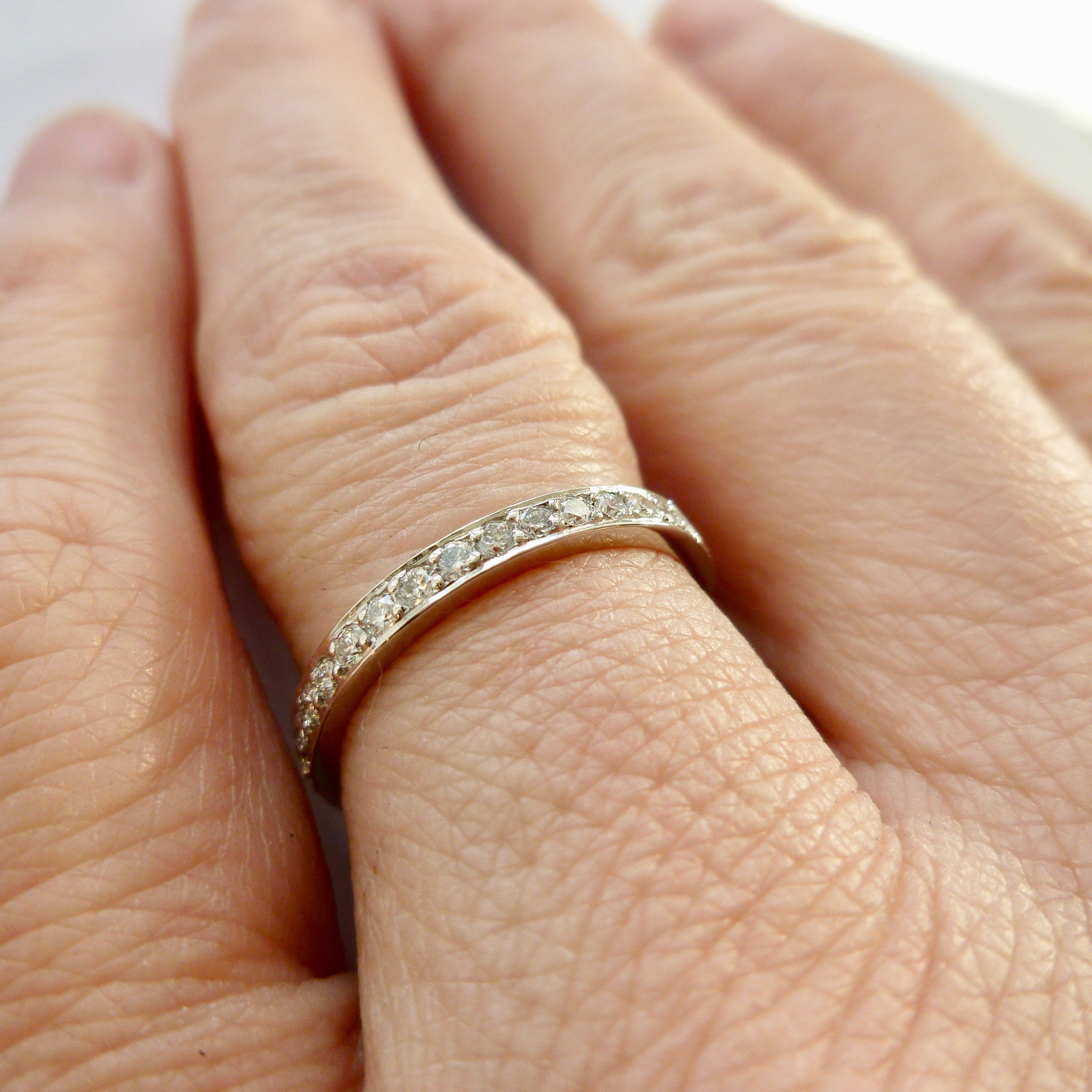 Classic eternity ring design by Sue Lane contemporary jewellery.