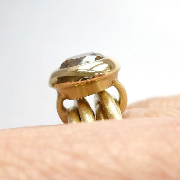 Contemporary Russian style wedding or engagement ring - bespoke and handmade. 