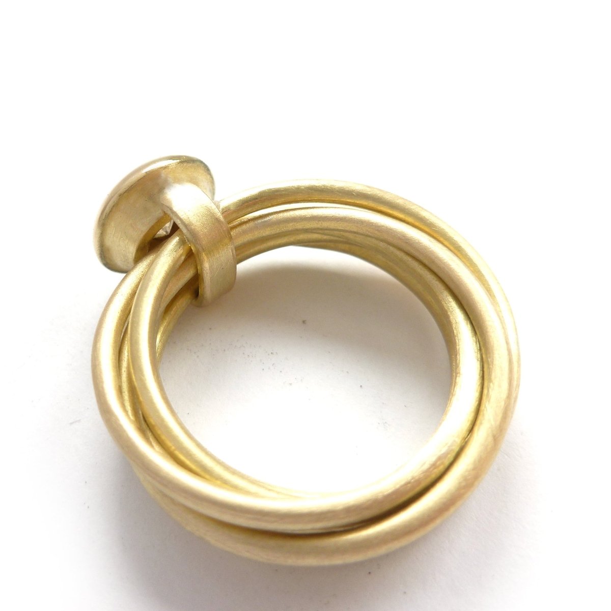 Contemporary Russian style wedding or engagement ring - bespoke and handmade. 