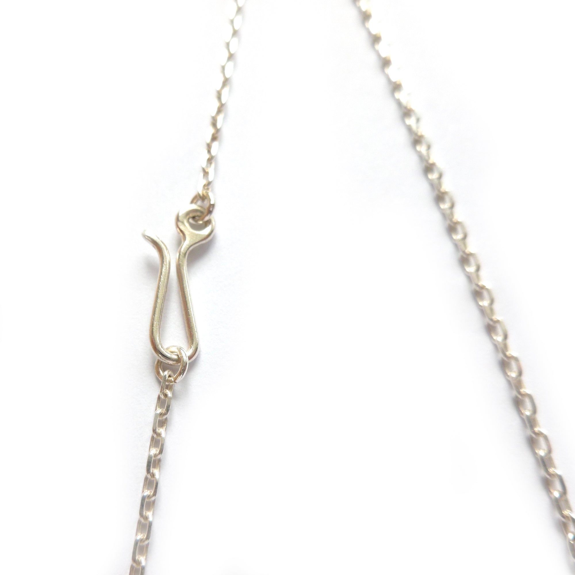 contemporary silver and diamond necklace by Sue Lane 