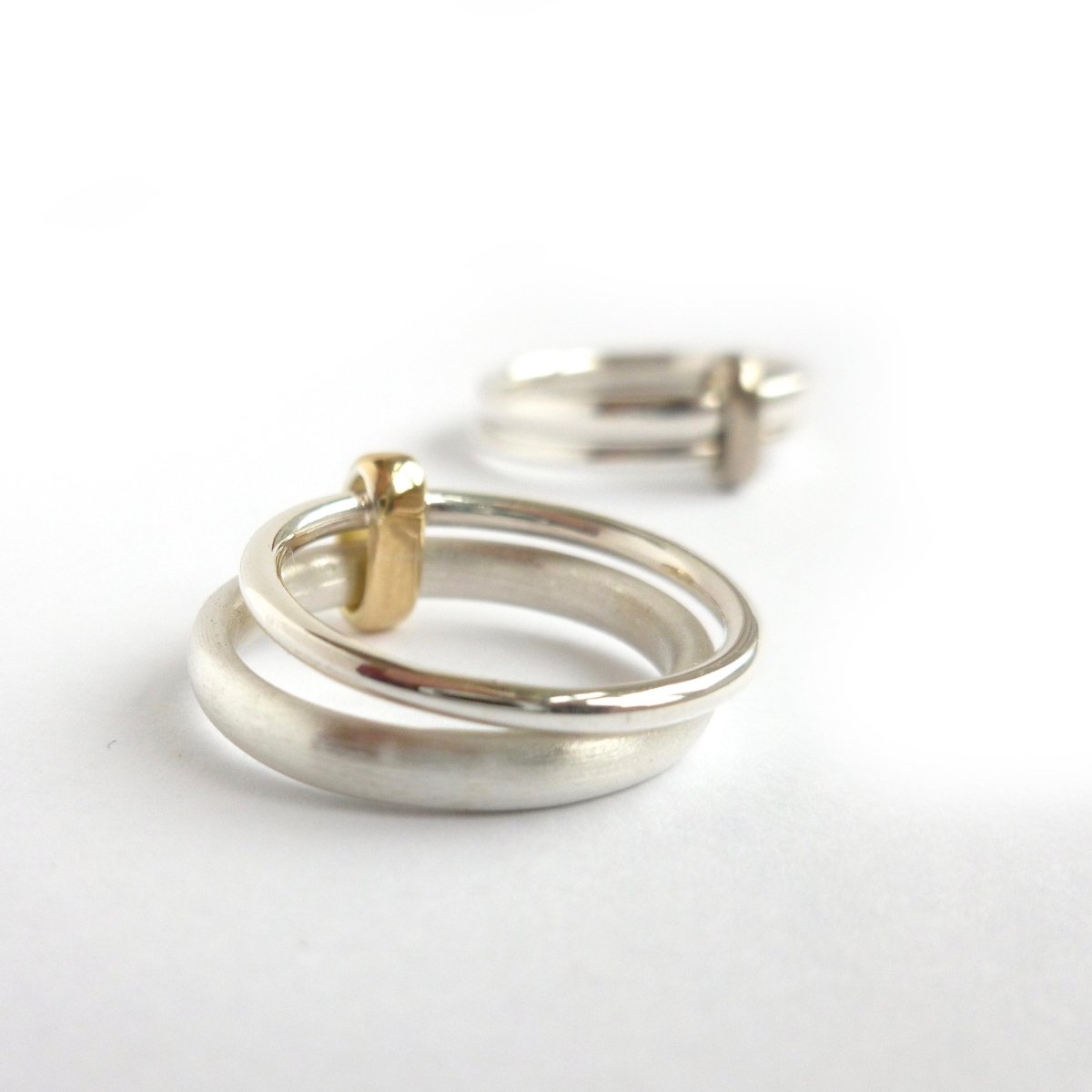 Silver and 18ct gold ring - contemporary, unique and bespoke
