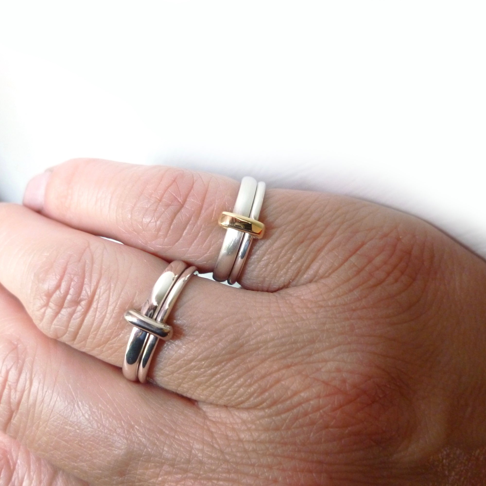 Silver and 18ct gold ring - contemporary, unique and bespoke